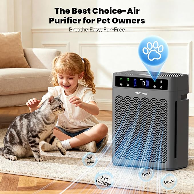 تصفیه  هوای مخصوص اتاق های بزرگ منزل، مناسب فضاهایی تا 3000 فوت مربع، مجهز به نمایشگر کیفیت هوا و تایمر. دارای فیلتر HEPA برای اتاق خواب همراه با محفظه خوشبوکننده. 2248560931