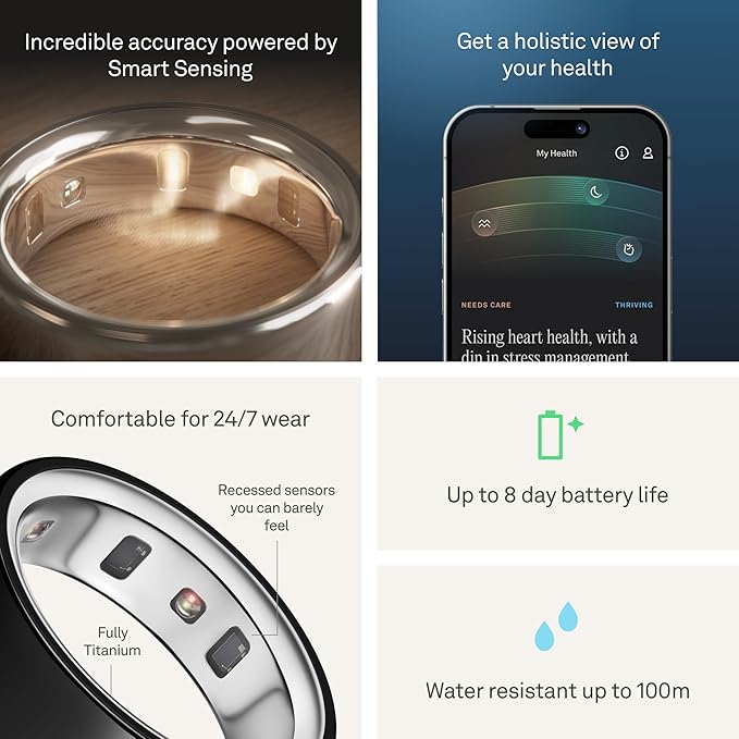 حلقه هوشمند Oura Ring 4 | اسمارت رینگ | همراه با کیت تعیین سایز Oura Ring 4 | ردیاب خواب، ضربان قلب و فعالیت های ورزشی 2253490677