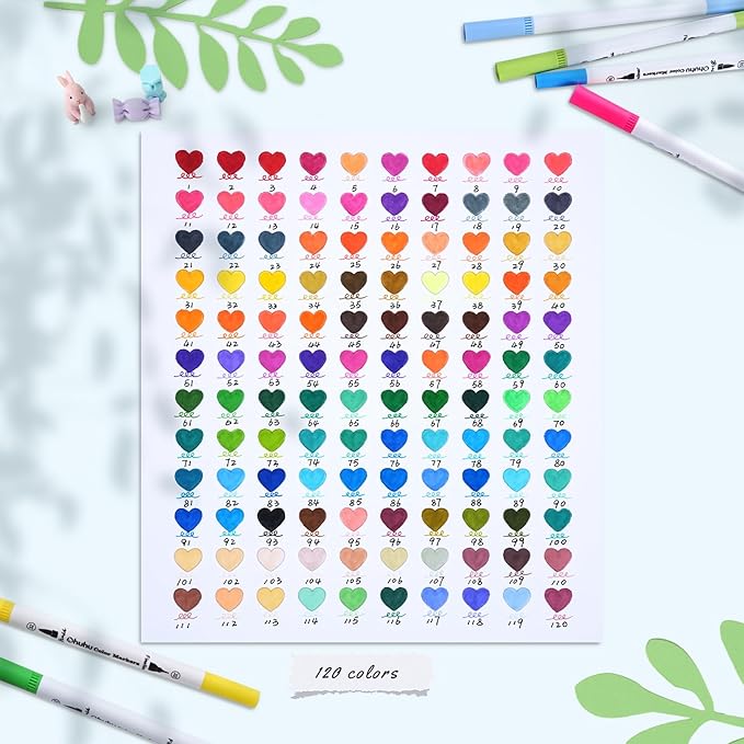 ماژیک های دو سر با نوک براش و نوک نازک مناسب برای طراحی، نقاشی، رنگ آمیزی، خوشنویسی و ژورنال نویسی قابل استفاده برای کودکان و بزرگسالان – هنرمندان و علاقه مندان 2302827185