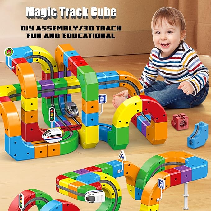 ست قطار مگنتی، قطار Track Fusion، مسیرهای سه بعدی Trackfusion، اسباب بازی ساخت مسیر جادویی جدید 2026 با قطار – مناسب برای بازی تعاملی و هدیه کریسمس 2329101958